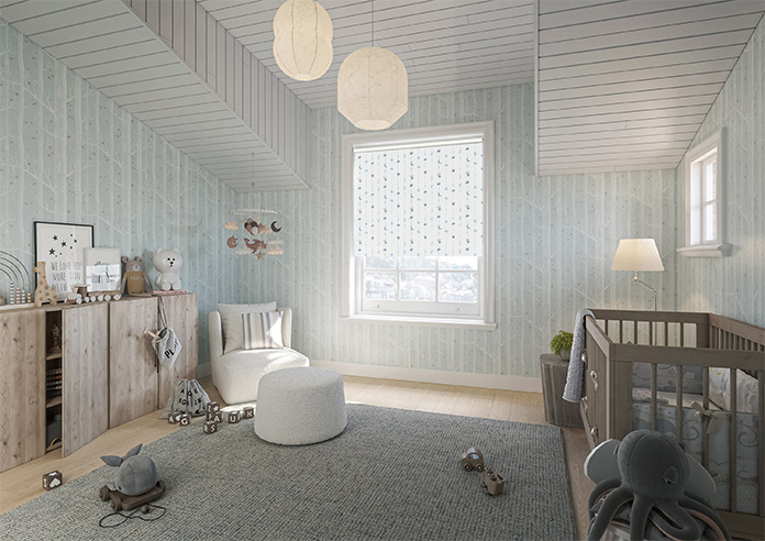 Nursery Mobile, Midnight - Twist&Fit Roller Blind - Image 7
